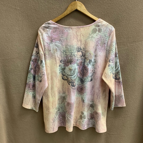 B03-Women's Unity World Wear Blouse, 1X, Pink VTG vintage - Picture 6 of 6